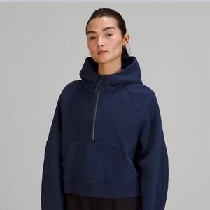 Lululemon Scuba Oversized Half Zip Hoodie M/L Night Sea